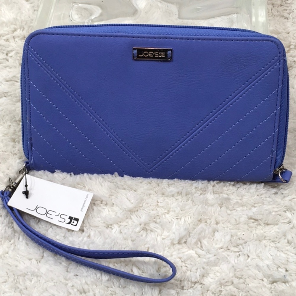 Joe’s Jeans blue zip around wallet/wristlet